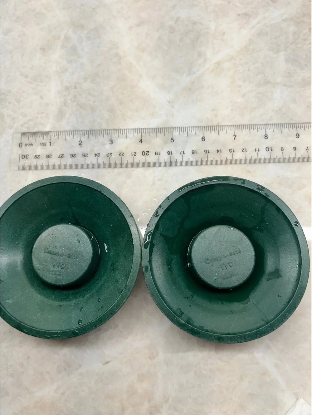 Vintage Mid-Century Compo-Site Poinsettia Christmas Candle Holders - Set of 2